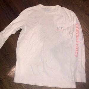 Vineyard vines white boys long sleeve shirt M 12/14